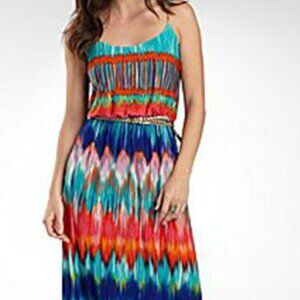 Eclectic Boho-chic Resortwear Bisou-Bisou Bohbot Maxi Dress Women's size 10